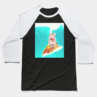 Kitty Cat Surfing Taco Baseball T-Shirt